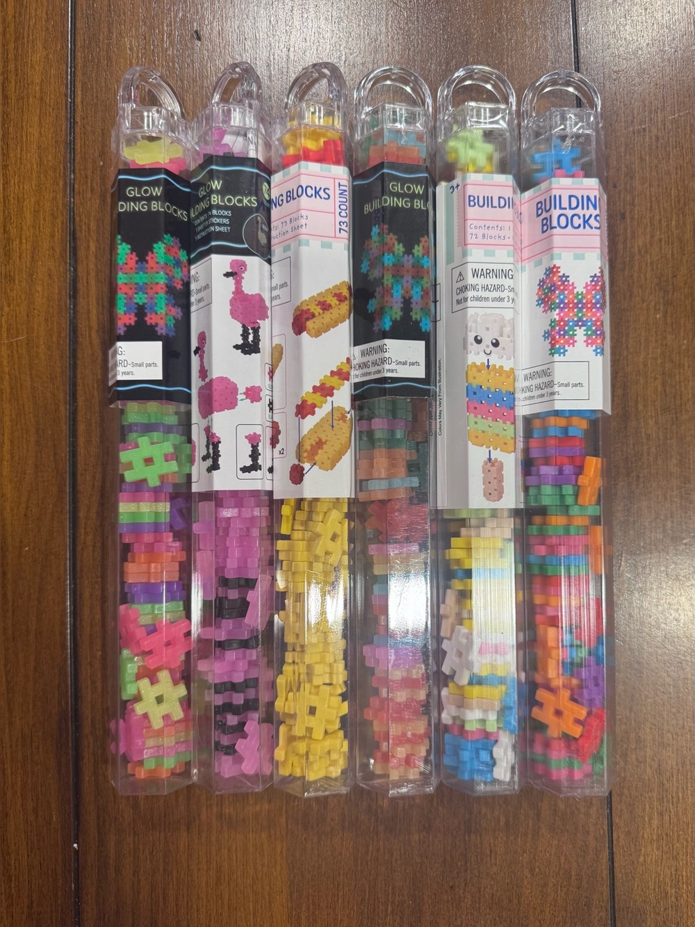 LOT 6 Target Bullseye Mini Hashtag Building Blocks NEW Neon Flamingo Butterfly